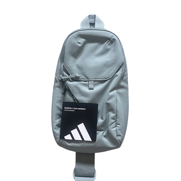 adidas Handbags - Adidas  Women’s Essentials 3 Sling Crossbody Bag Adjustable Strap | Sage Green